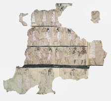 Fragment of wallpainting from the Tomb of the Dancers, XVIIth Dynasty (c1630-c1540 BC). Artist: Unknown.