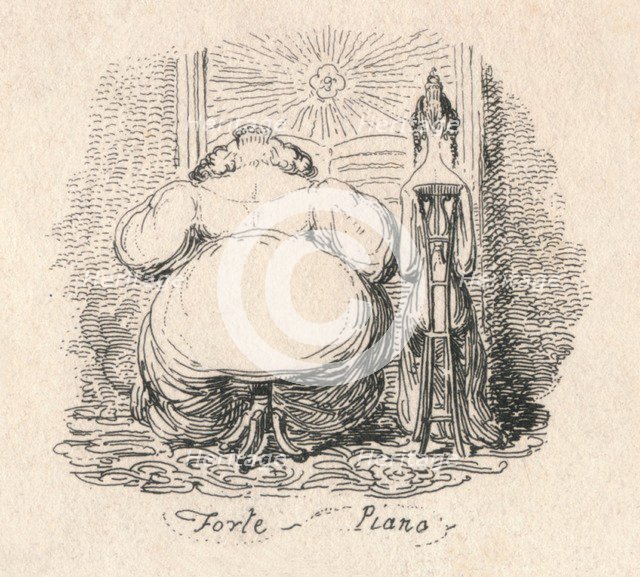 'Forte Piano', 1829. Artist: George Cruikshank.