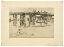 Old Putney Bridge, 1879. Creator: James Abbott McNeill Whistler.