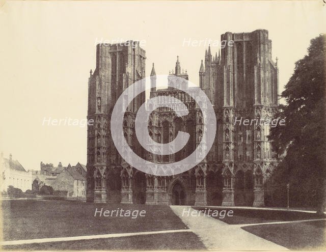 West Front, Wells, 1857. Creator: Alfred Capel-Cure.