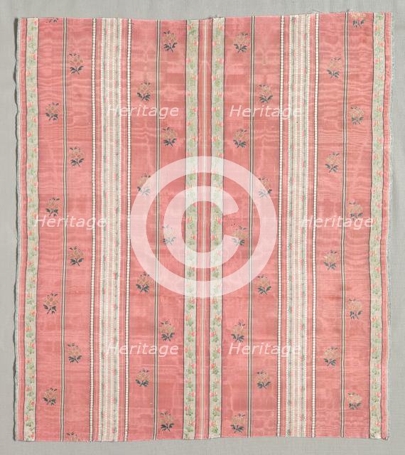 Silk Brocaded Textile, 1774-1793. Creator: Unknown.