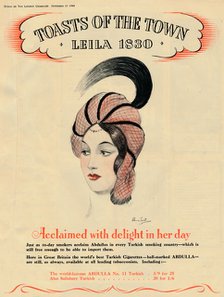 'Acclaimed with delight in her day, Toasts of the Town - Leila 1830', 1940. Artist: Unknown.