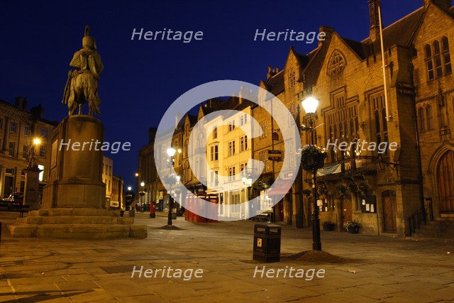 Market place at night, Durham.