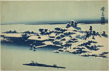 Snow on the Sumida River, Japan, early 1830s. Creator: Ikeda Eisen.