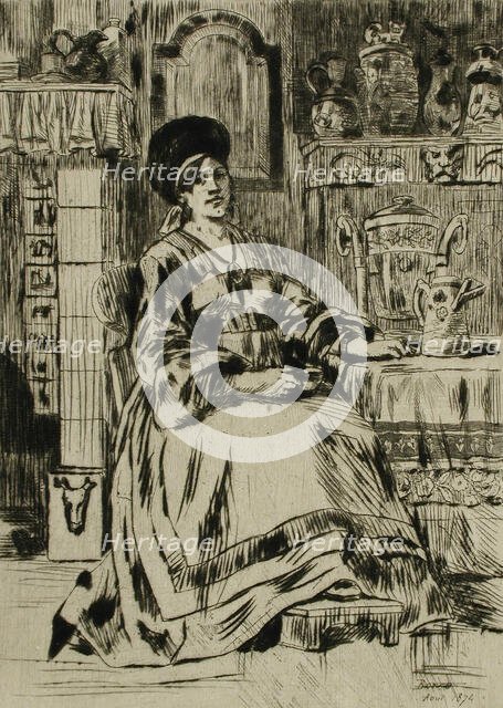 Norvégienne, 1874. Creator: Félicien Rops.