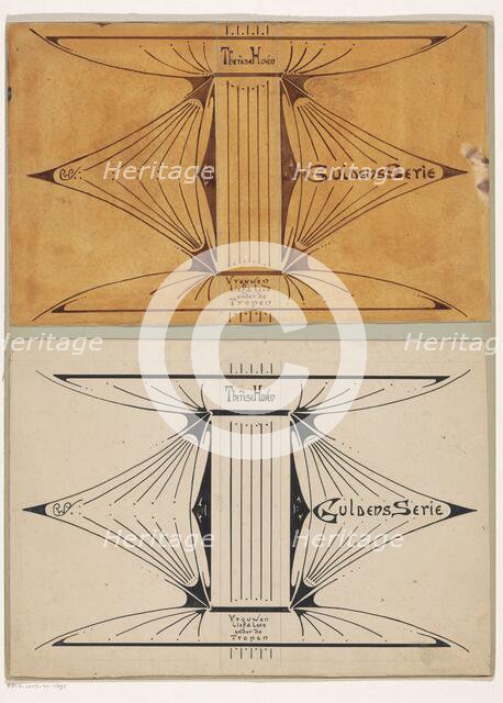 Design for "Vrouwen lief en leed onder de tropen"...by Thérèse Hoven, 1896, (1896 or earlier).  Creator: Reinier Willem Petrus de Vries.