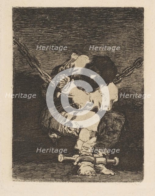 The custody is as barbarous as the crime (Tan bárbara la seguridad como el delito), ca. 1815. Creator: Francisco Goya.