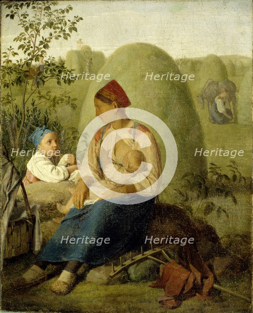 Haymaking, before 1827. Artist: Venetsianov, Alexei Gavrilovich (1780-1847)