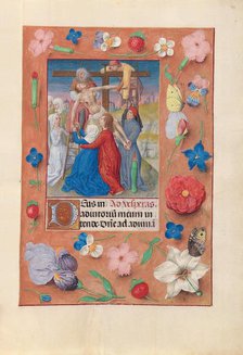 Hours of Queen Isabella the Catholic, Queen of Spain: Fol. 73r, Descent from the Cross, c. 1500. Creator: Master of the First Prayerbook of Maximillian (Flemish, c. 1444-1519); Associates, and.