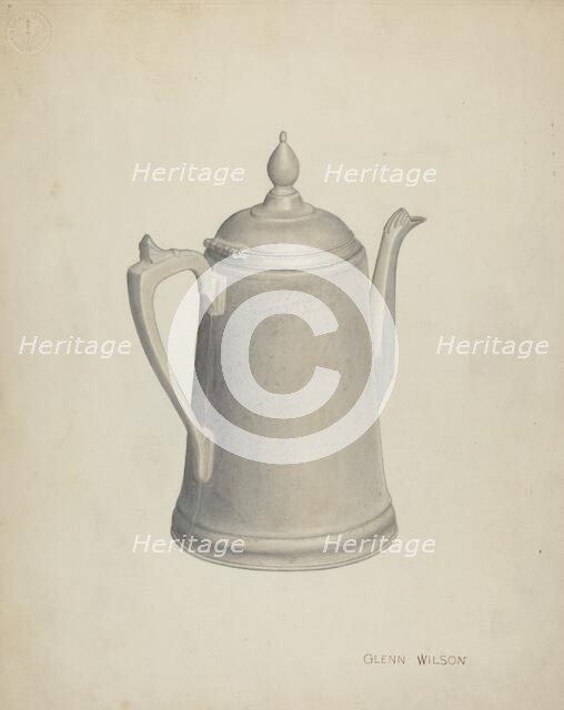 Pewter Teapot, c. 1941. Creator: Glenn Wilson.