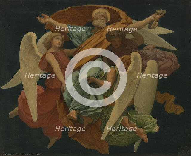 Esquisse pour l'église de Charenton-le-Pont : Glorification de saint Pierre, 1874. Creator: Léopold Durangel.