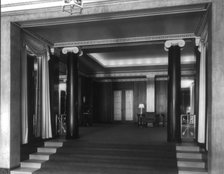 Stoneleigh Courts Apartments, Connecticut Ave., N.W., Washington, DC - general view of lobby, 1920s. Creator: Frances Benjamin Johnston.