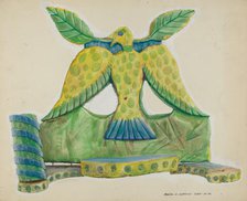 Painted Wooden Sconce, c. 1939. Creator: Majel G. Claflin.