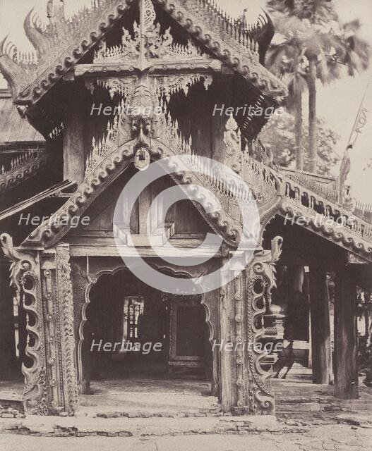 Pugahm Myo: Carved Doorway in Courtyard of Shwe Zeegong Pagoda, Aug 20-24 or Oct 23, 1855. Creator: Captain Linnaeus Tripe.