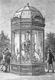 Amsterdam International Exhibition: Messrs. Fry's exhibit of chocolate and cocoa, 1883. Creator: Unknown.