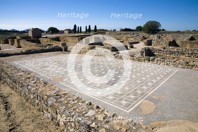 The mosaic floor of House I in the Roman city of Emporiae, Empuries, Spain, 2007. Artist: Samuel Magal