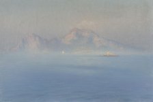 Capri, steep coast seen from the sea, 1912. Creator: Henry Brokman.