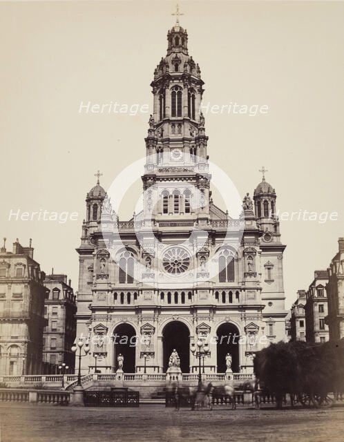 Trinity Church, Paris, between 1860 and 1870. Creator: Edouard Baldus.