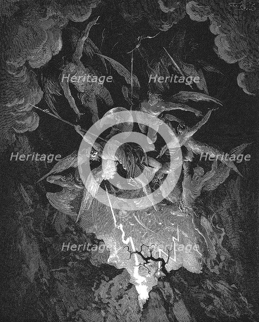Illustration from John Milton's Paradise Lost, 1866. Artist: Gustave Doré