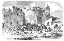The Revolution in Sicily - the English Battalion at the foot of the round tower of the..., 1860. Creator: Unknown.