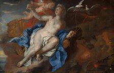 Venus and Cupid at the Forge of Vulcan, 1690/95. Creator: Johann Michael Rottmayr.