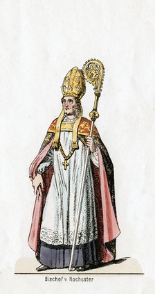 Bishop of Rochester, costume design for Shakespeare's play, Henry VIII, 19th century. Artist: Unknown