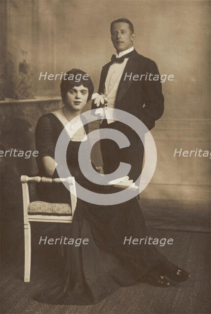 Two actors performing for "The Timbertown Follies" at a prisoner of...(between 1910 and 1919?). Creator: Unknown.