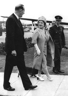 The Queen Mother (1900-2002) at London Airport, 1961. Artist: Unknown