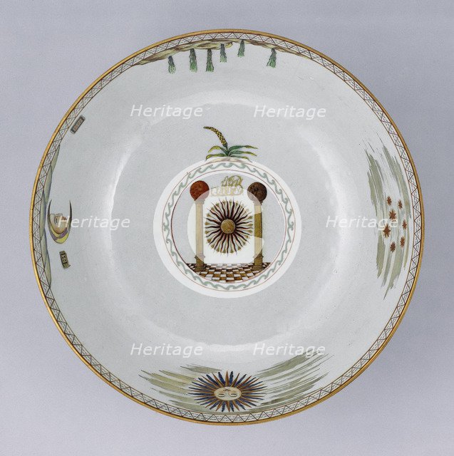 Punch Bowl with Masonic Symbols.
