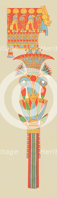 'Bouquet capital', Thebes, Egypt, (1928). Creator: Unknown.