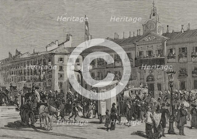 Opening of the Spanish Courts on February 15, 1878, Madrid, Spain, 1878.  Creator: Alejandro Ferrant y Fischermans.
