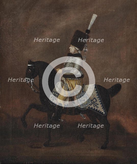 Portrait of Prince Eugen of Württemberg (1758-1822) on horseback, Late 18th century. Creator: Anonymous.