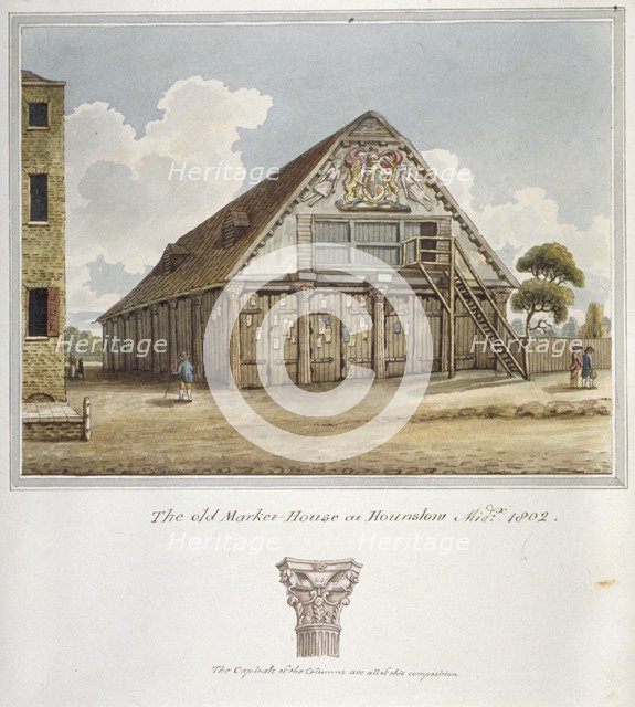 Market House, Fair Street, Hounslow, Middlesex, 1802. Artist: Anon