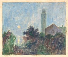 Landscape with a church, early 20th century. Creator: Dezider Czölder.
