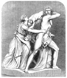 The International Exhibition: marble group by Flaxman - "The Fury of Athamas..., 1862. Creator: Unknown.