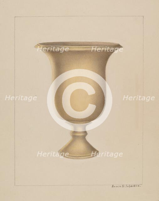 Stoneware Jar, c. 1937. Creator: Annie B Johnston.