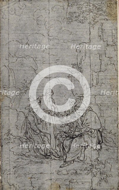 Study for Vignette in Abbé Dinouart's "Vie du Venerable don Juan de Palafox", p. 391, before 1767. Creator: Hubert Francois Gravelot.