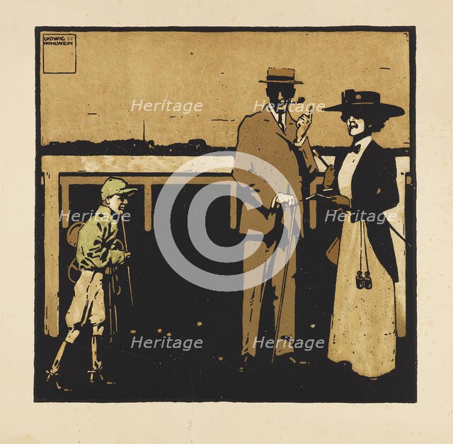 From the Portfolio "Turf. Twelve horse racing images", 1909. Creator: Hohlwein, Ludwig (1874-1949).