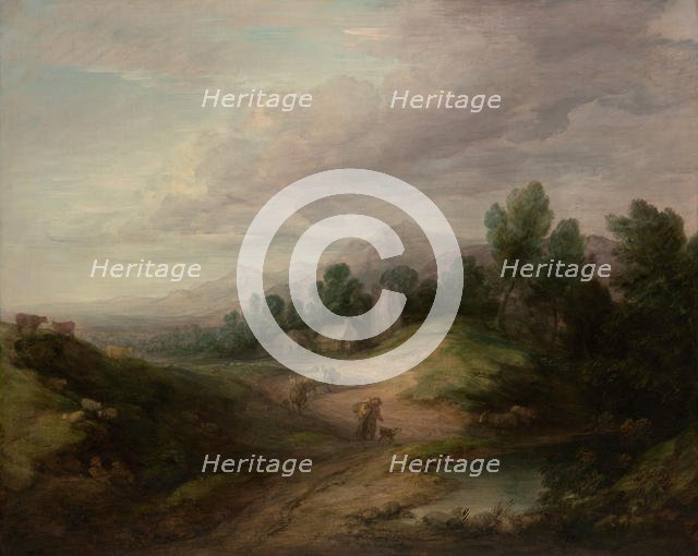 Wooded Upland Landscape, probably 1783. Creator: Thomas Gainsborough.