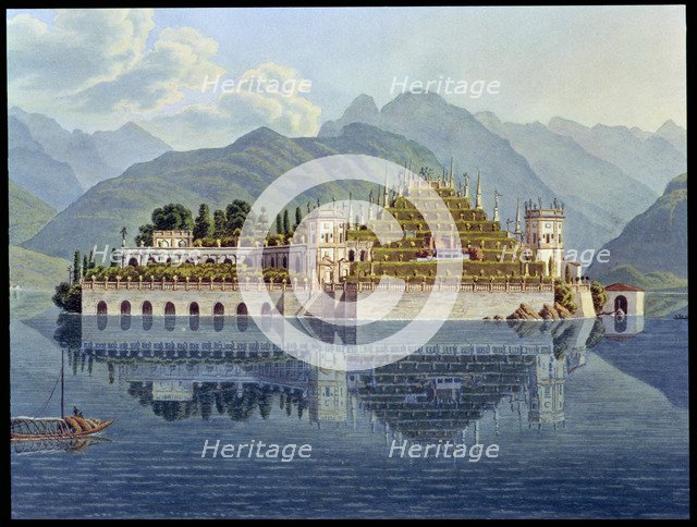 The terraced gardens, Isola Bella, Lake Maggiore, Italy, 1819. Artist: Mathias Gabriel Lory