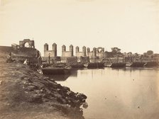 Suspension Bridge Over the Hindun River Destroyed by the Rebels in 1857, 1858-61. Creator: Unknown.