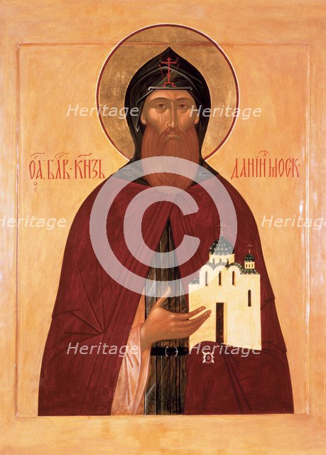 Saint Daniel of Moscow. Artist: Russian icon  
