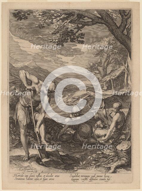 Adam and Eve Working, 1604. Creator: Jan Saenredam.