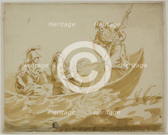 Charon Ferrying Mars and Minerva, 17th century. Creator: Unknown.