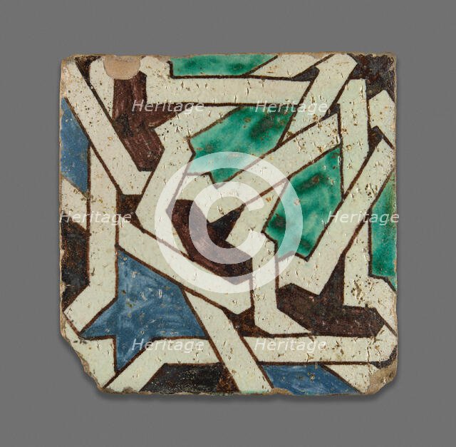 Square Tile, Morocco, Late 19th century. Creator: Unknown.