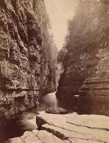 Ausable Chasm - Up the River from Table Rock, c. 1880. Creator: Seneca Ray Stoddard.