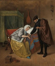 The Sick Woman, c.1663-c.1666. Creator: Jan Steen.