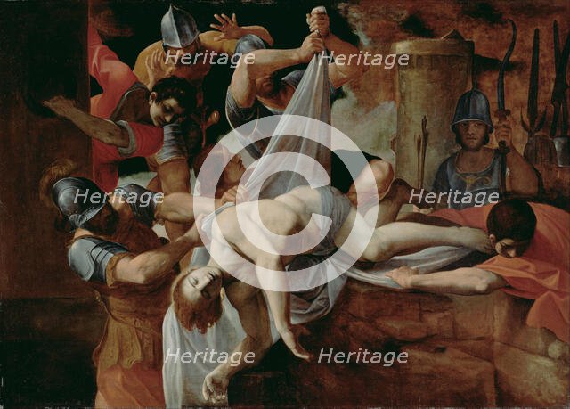 Saint Sebastian is thrown into the Cloaca Maxima, 1612. Creator: Carracci, Lodovico (1555-1619).