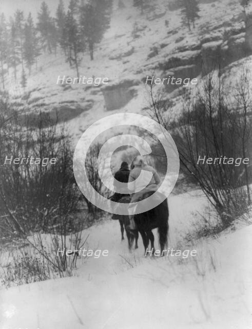Winter hunter[s]-Apsaroke, c1908. Creator: Edward Sheriff Curtis.