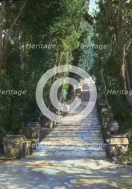 Villa d'Este, Tivoli, Lazio, Italy, 1925. Creator: Frances Benjamin Johnston.